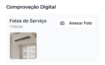 Button to attach photo to WO.