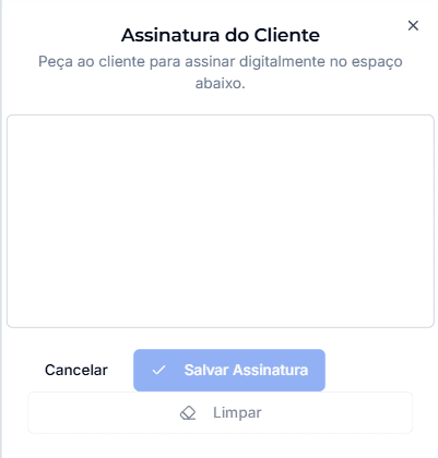 Panel for digital signature collection.